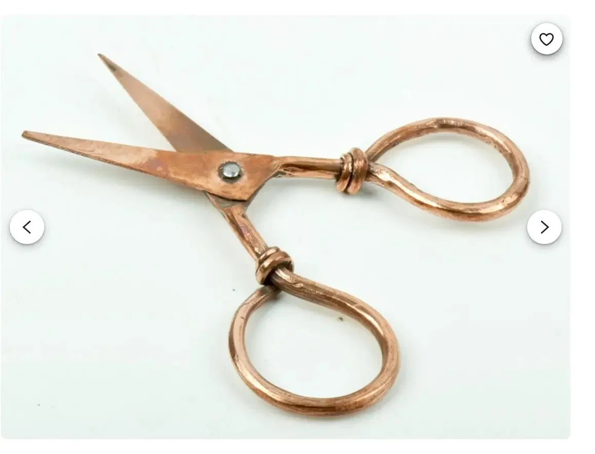 Forged Elegance: Handcrafted Copper Scissors