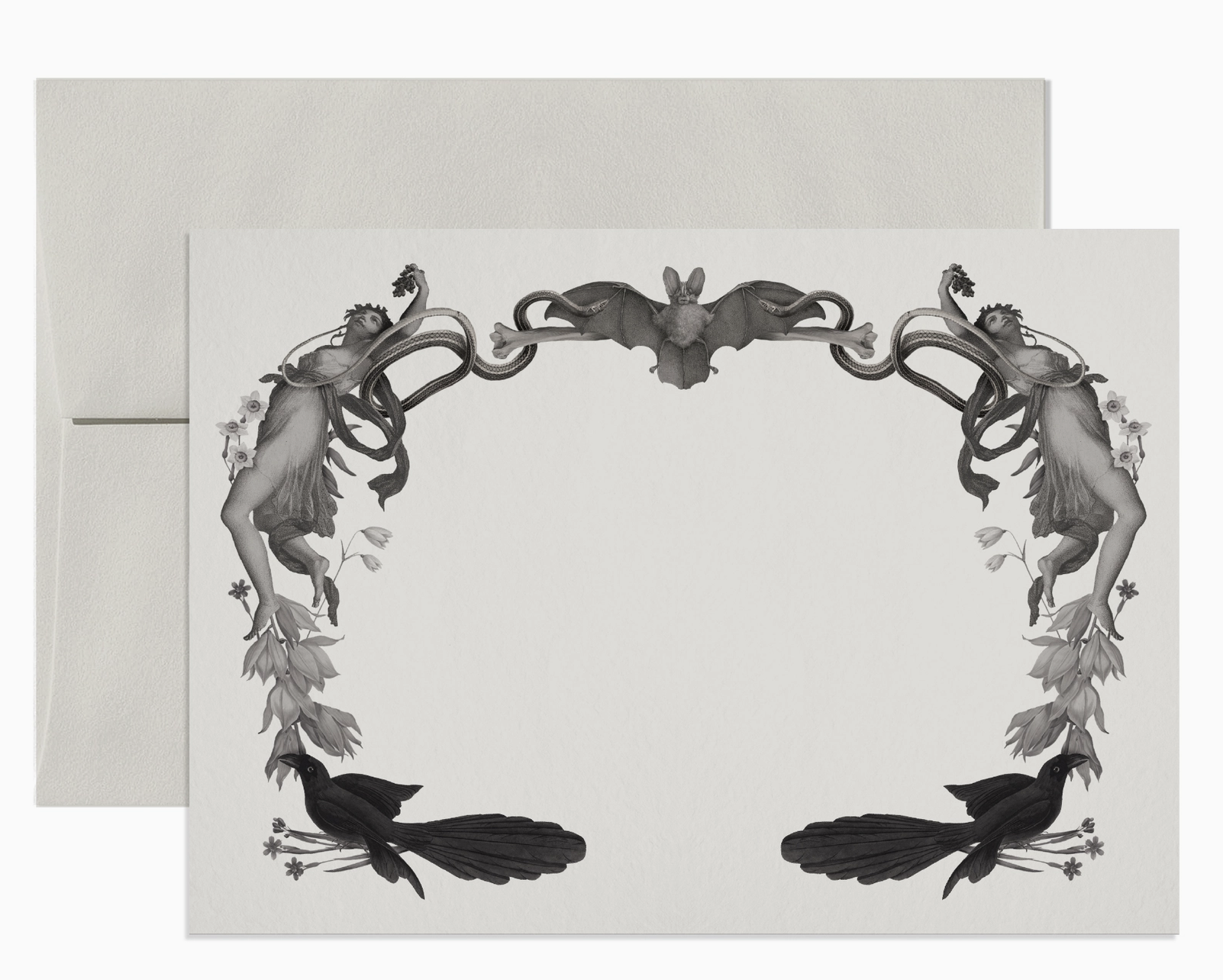 Bat Frame Greeting Card Set