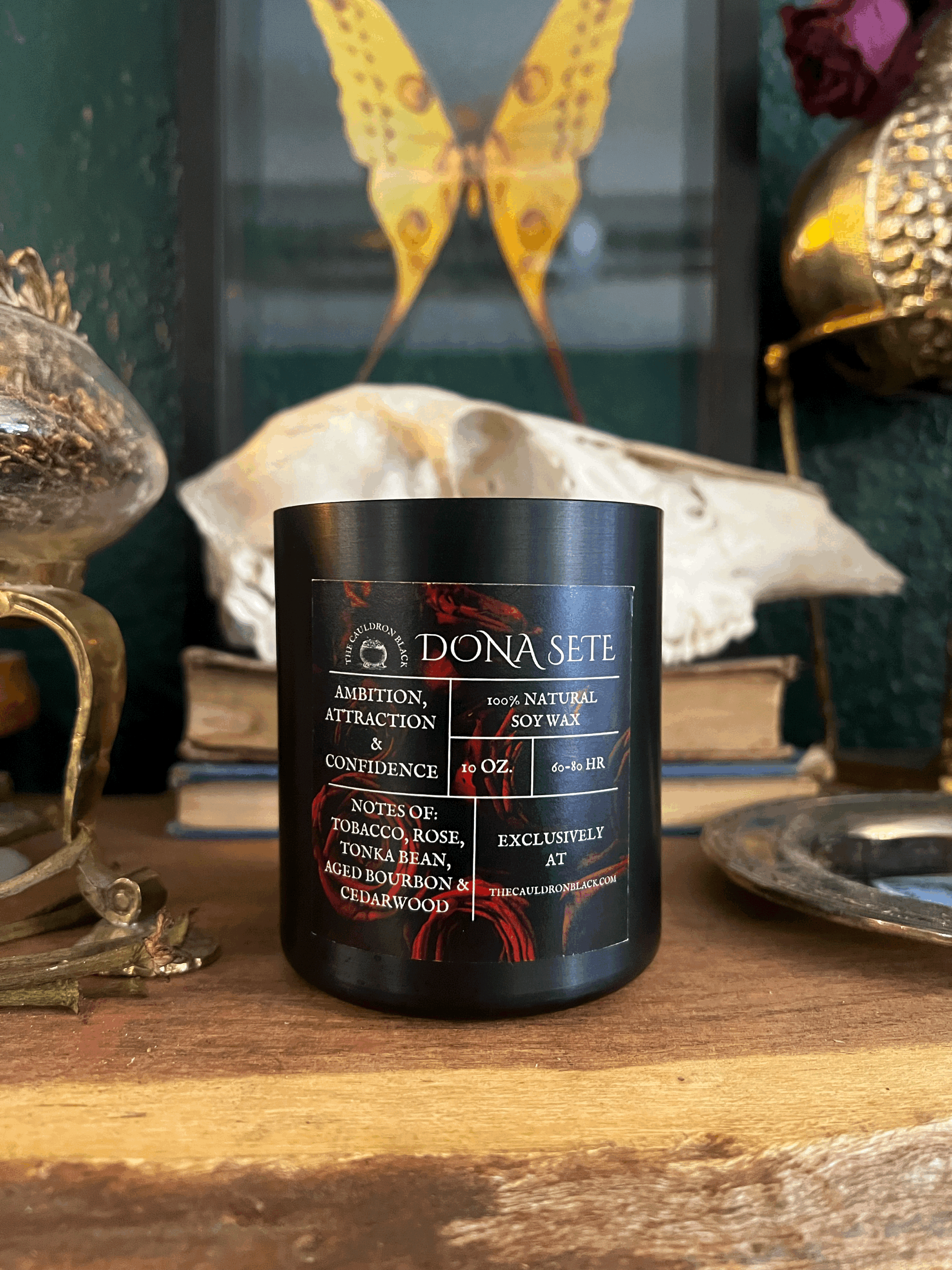 The Cauldron Black Dona Sete Soy Wax Candle