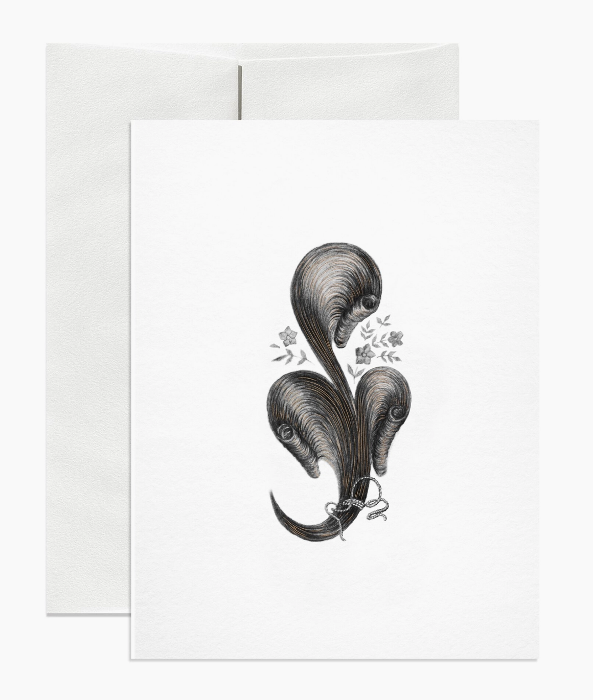 Victorian Hair Foil Greeting Card