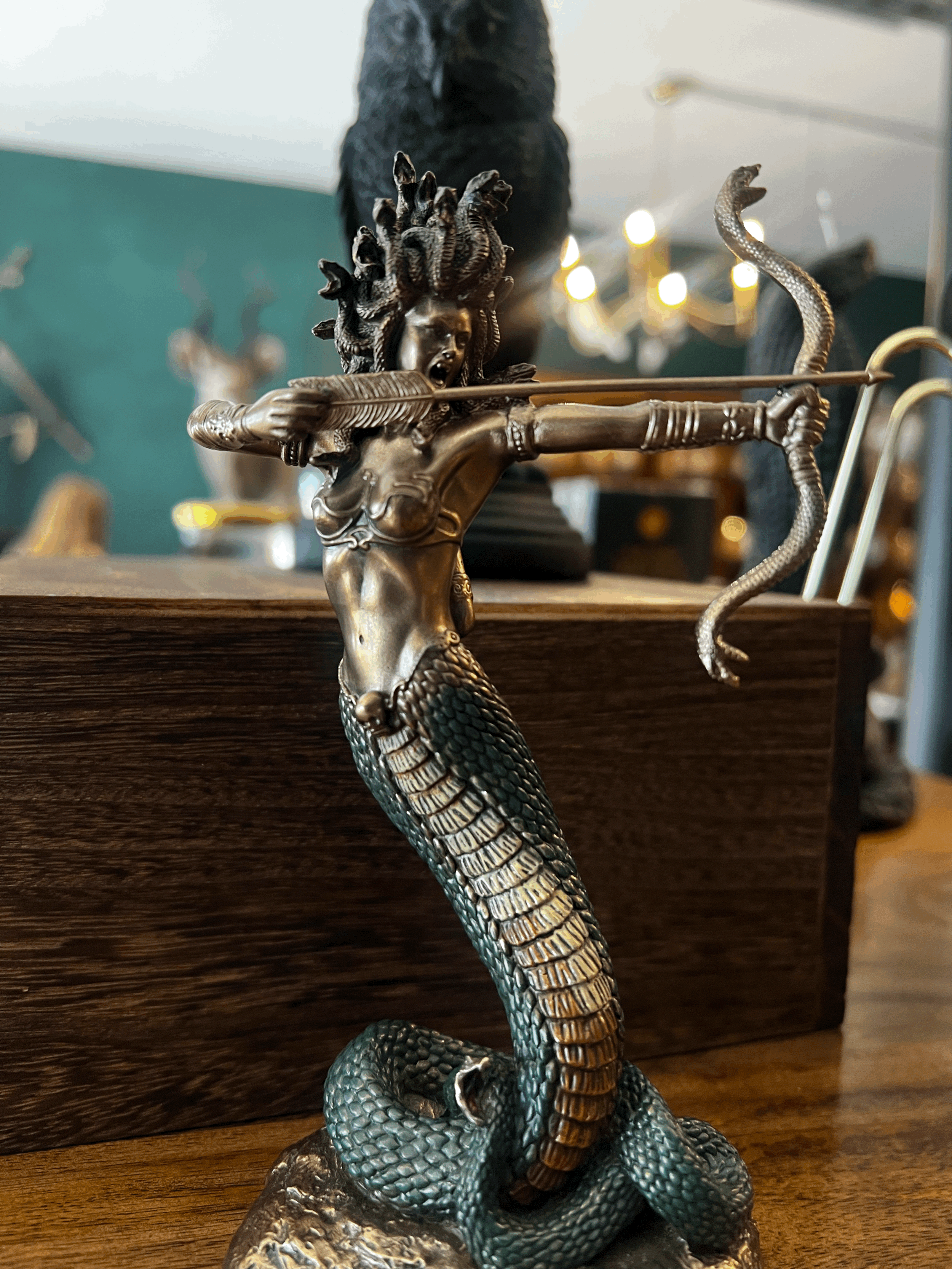 Medusa Shooting Arrow Statue (Small)