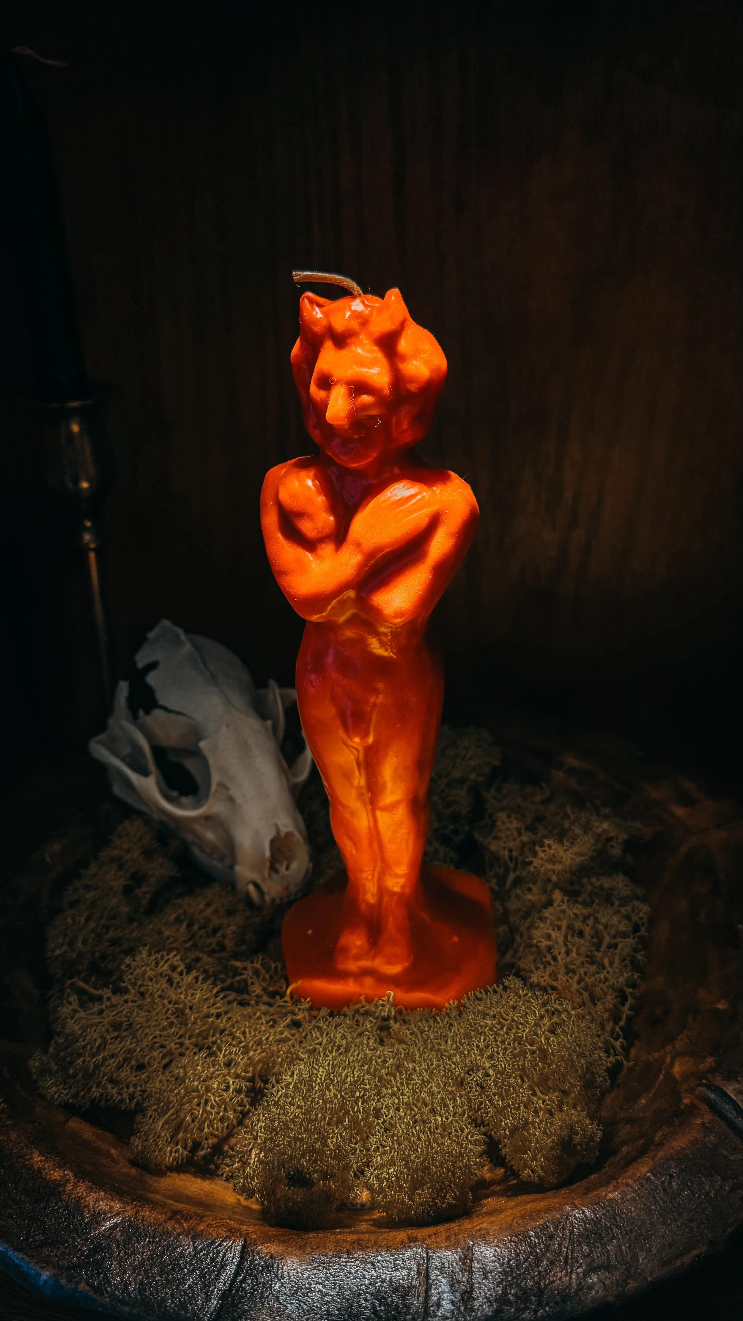 Red Devil Figure Candle