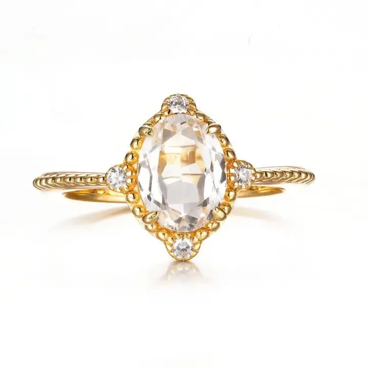 White Topaz Versailles Ring