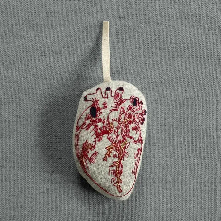 Anatomical Heart - Cotton & Lavender Filled Ornament
