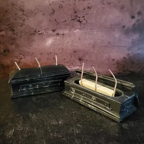 Loadable Coffin Figure Candle