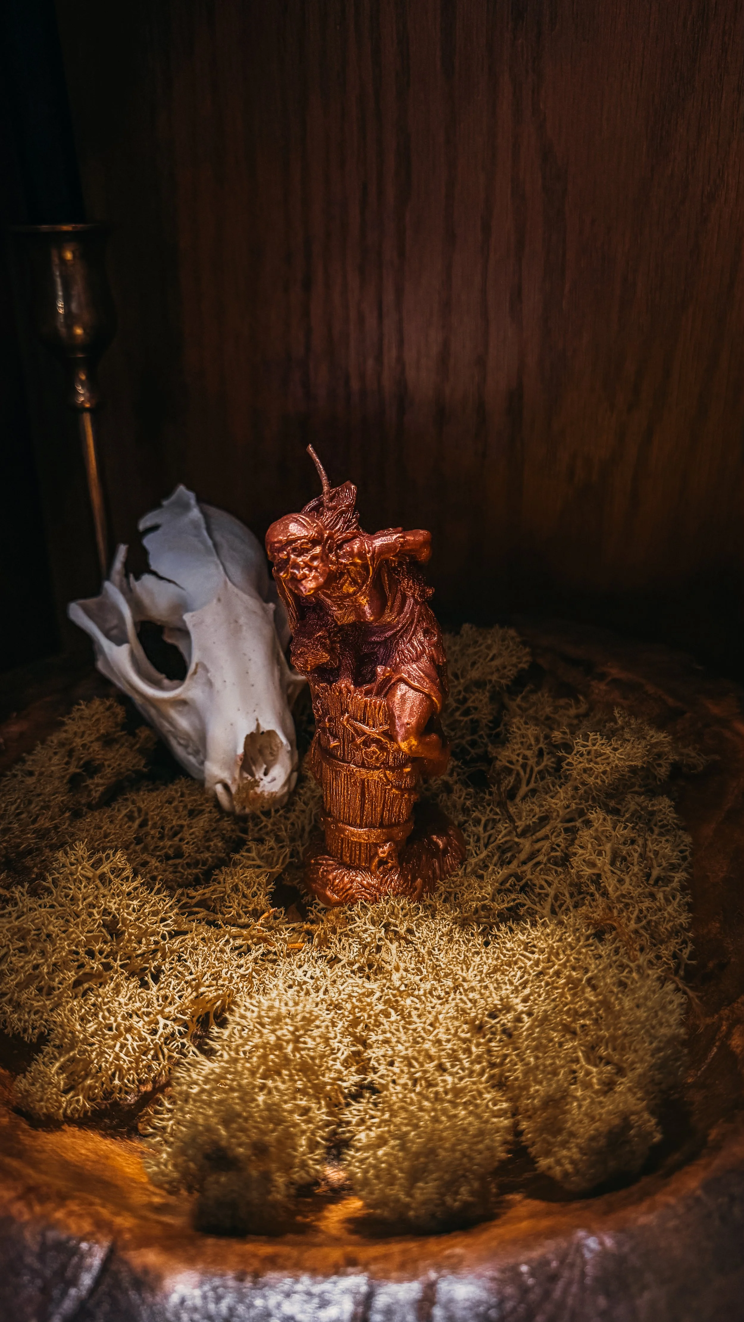 Baba Yaga Candle with Copper Dusting