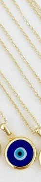 18K Gold Filled Large Evil Eye Necklace