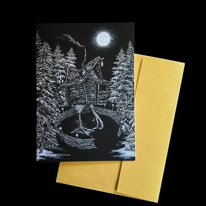 Baba Yaga Greeting Card