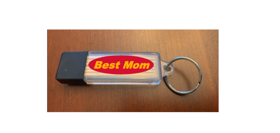Best Mom Toothpick Carrier - Red & Gold