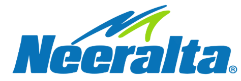 Neeralta logo in blue and green lettering
