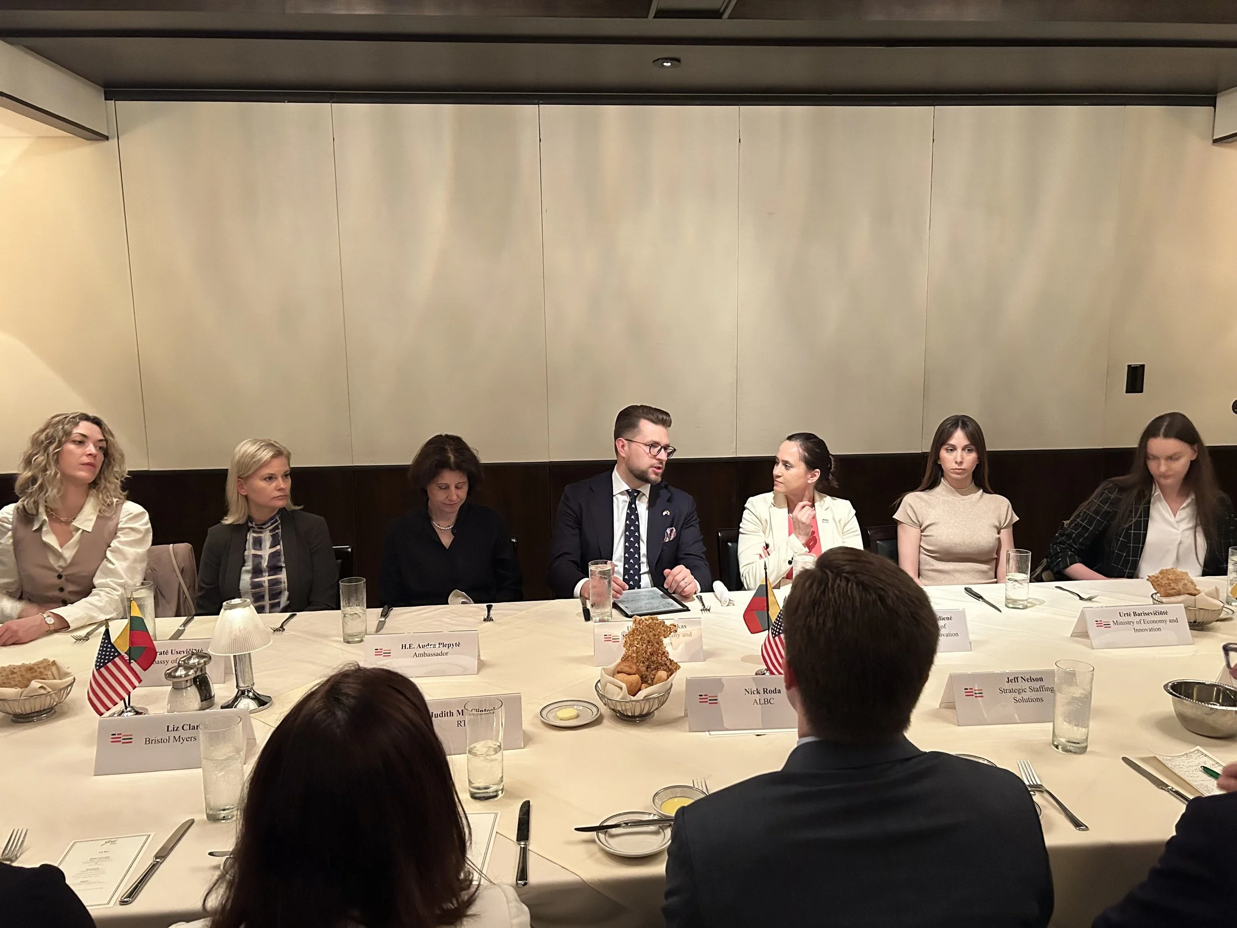 ALBC Hosts Lithuanian Minister of the Economy H.E. Lukas Savickas for Business Lunch