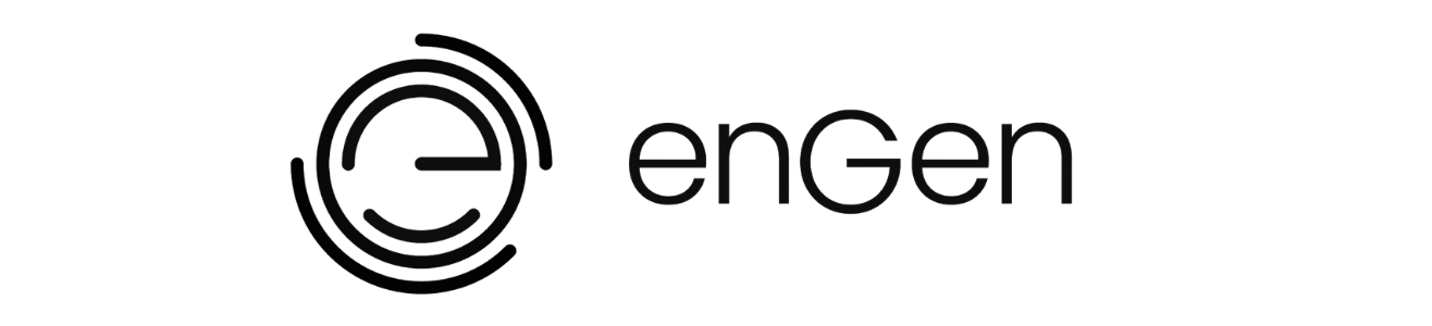 Logo of EnGen with a lowercase 'e' inside a circle, followed by the text 'engen' in lowercase letters.