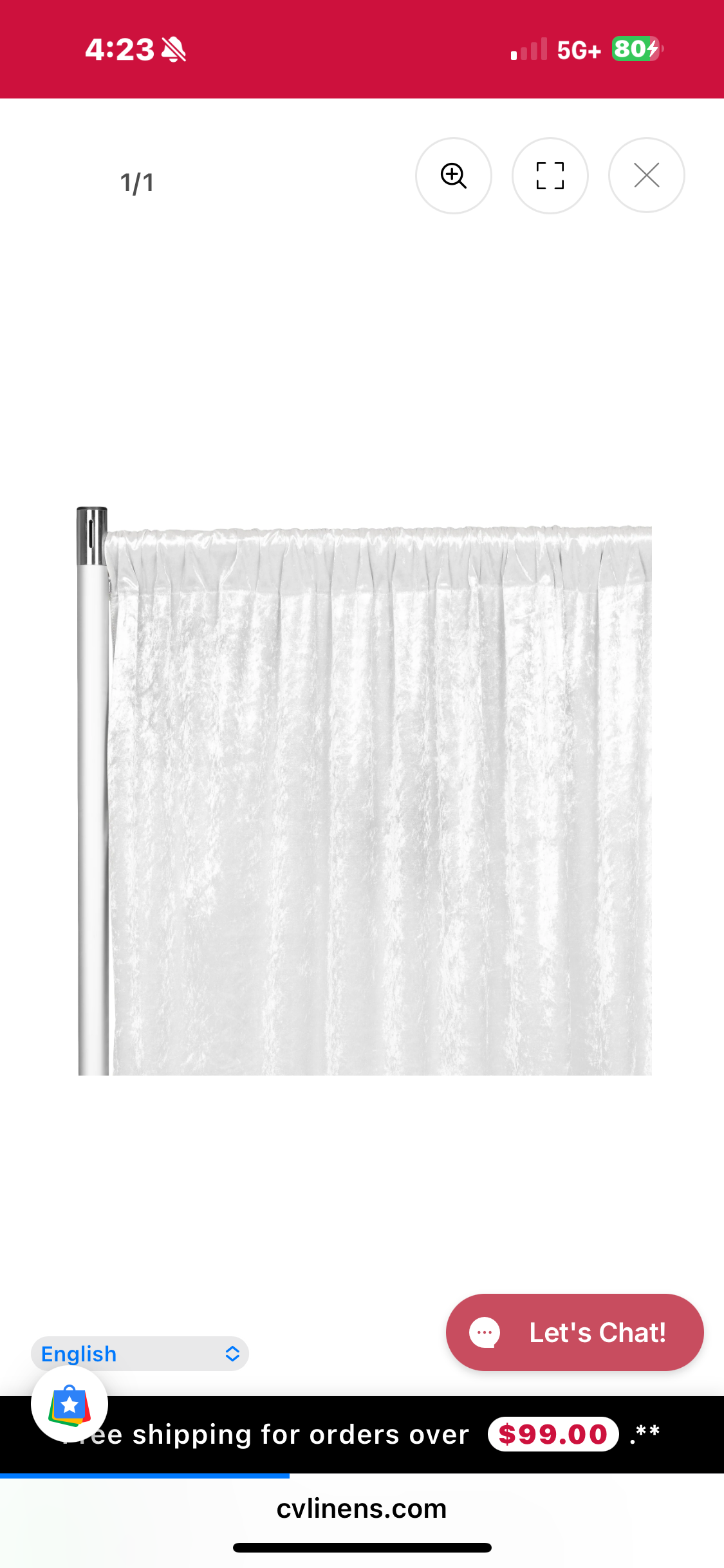 White Velvet Drapes