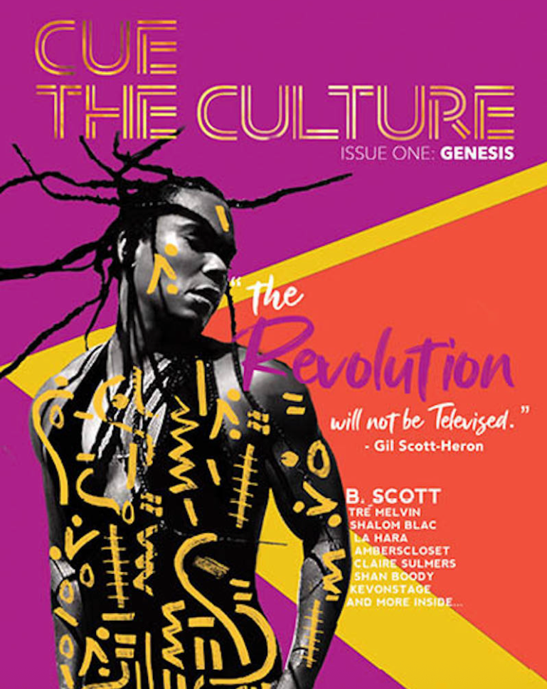 B. Scott on the cover of Cue The Culture magazine