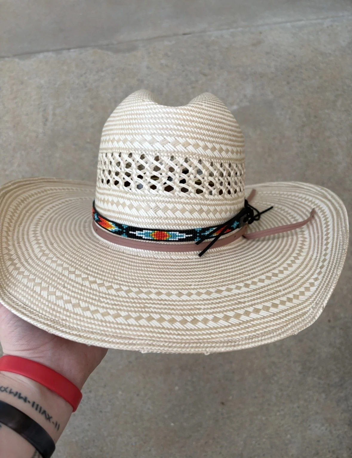 Sunset Arrow Beaded Hat Band
