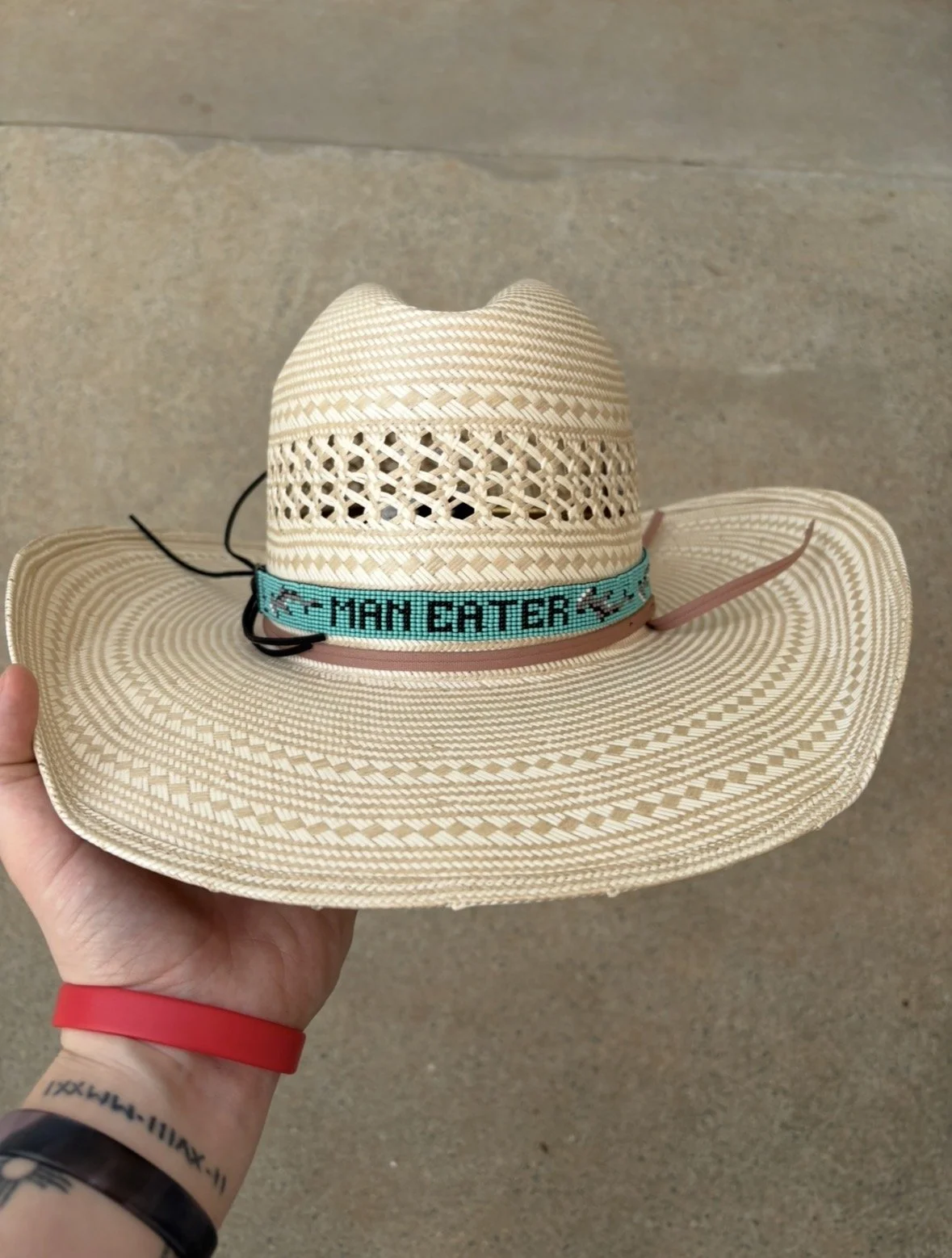 Man Eater Beaded Hat Band