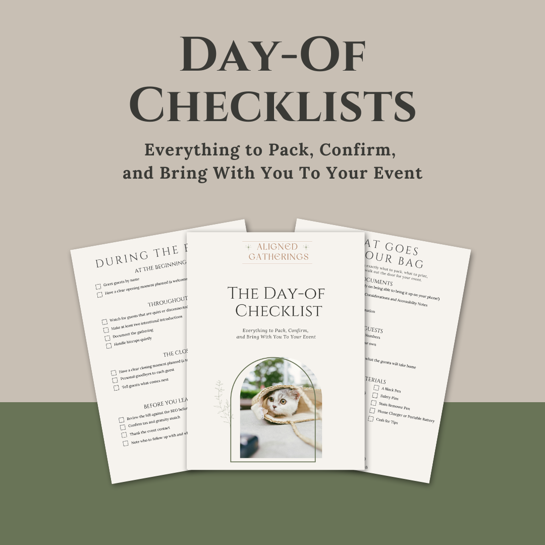 Day-Of Event Checklists