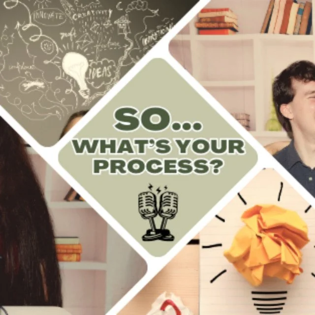 Now live at https://open.spotify.com/episode/7iLt4dmiaflQ0bHDFMR7iS
Thank for the opportunity to share about my art process @sowhatsyourprocess -- great questions @ally.dalsimer and @kyledalsimer !

(Note my work is no longer being shown at DeBilzan 
