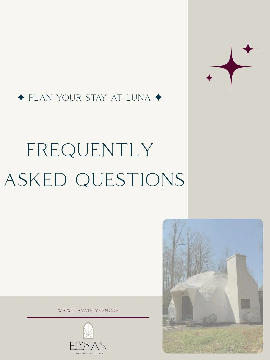 We get a lot of great questions about Luna 🌙 So we rounded up some of the most common FAQs to make planning your stay a little easier.

If you&rsquo;re thinking about booking a trip, this post should help answer a few things before you arrive.

✨ Sa