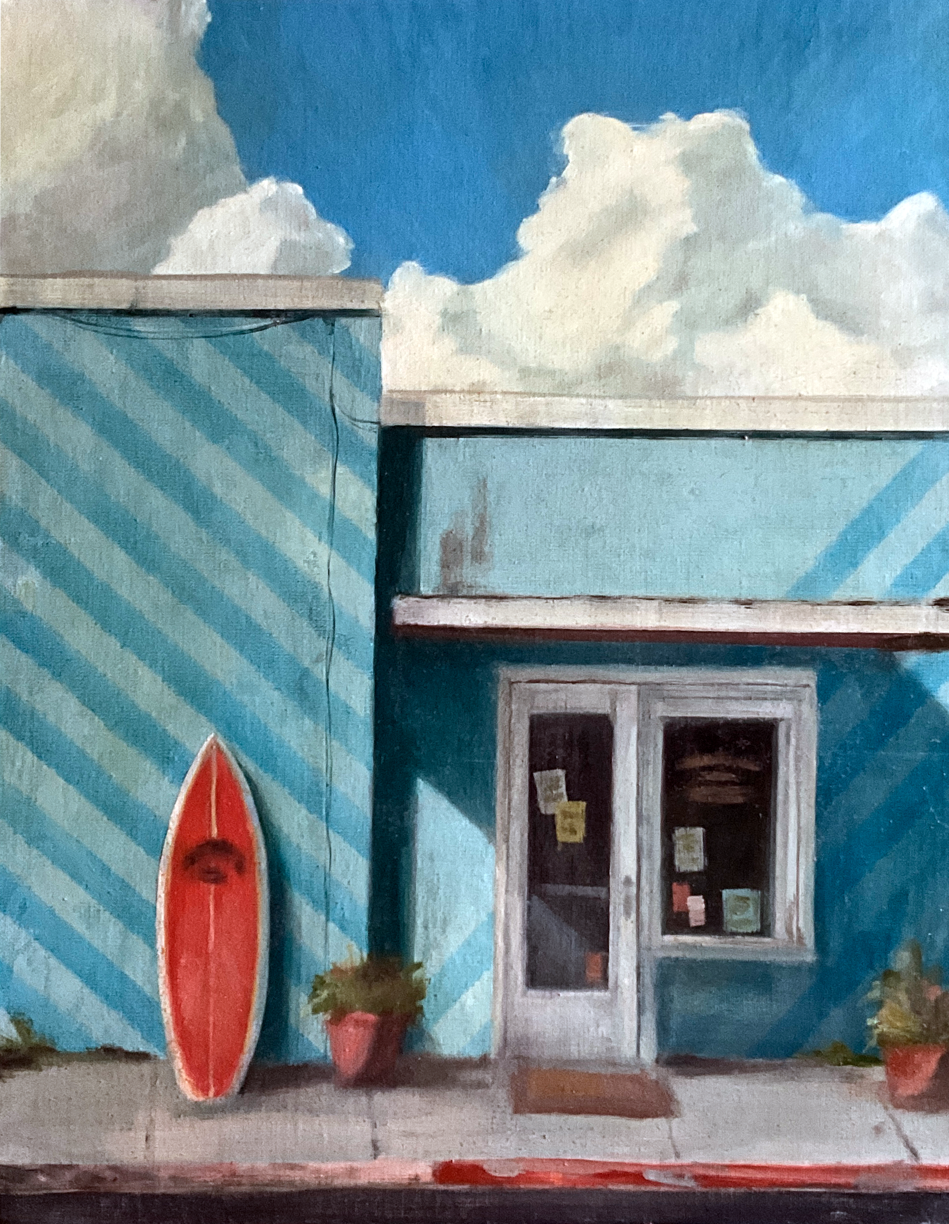 Surf Shop Silence No.20 Oil on Linen Panel 11"x14"