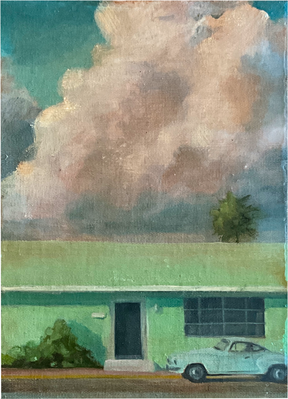 Cloudbank Motel No.15 Oil on Linen Panel 5"x7" 