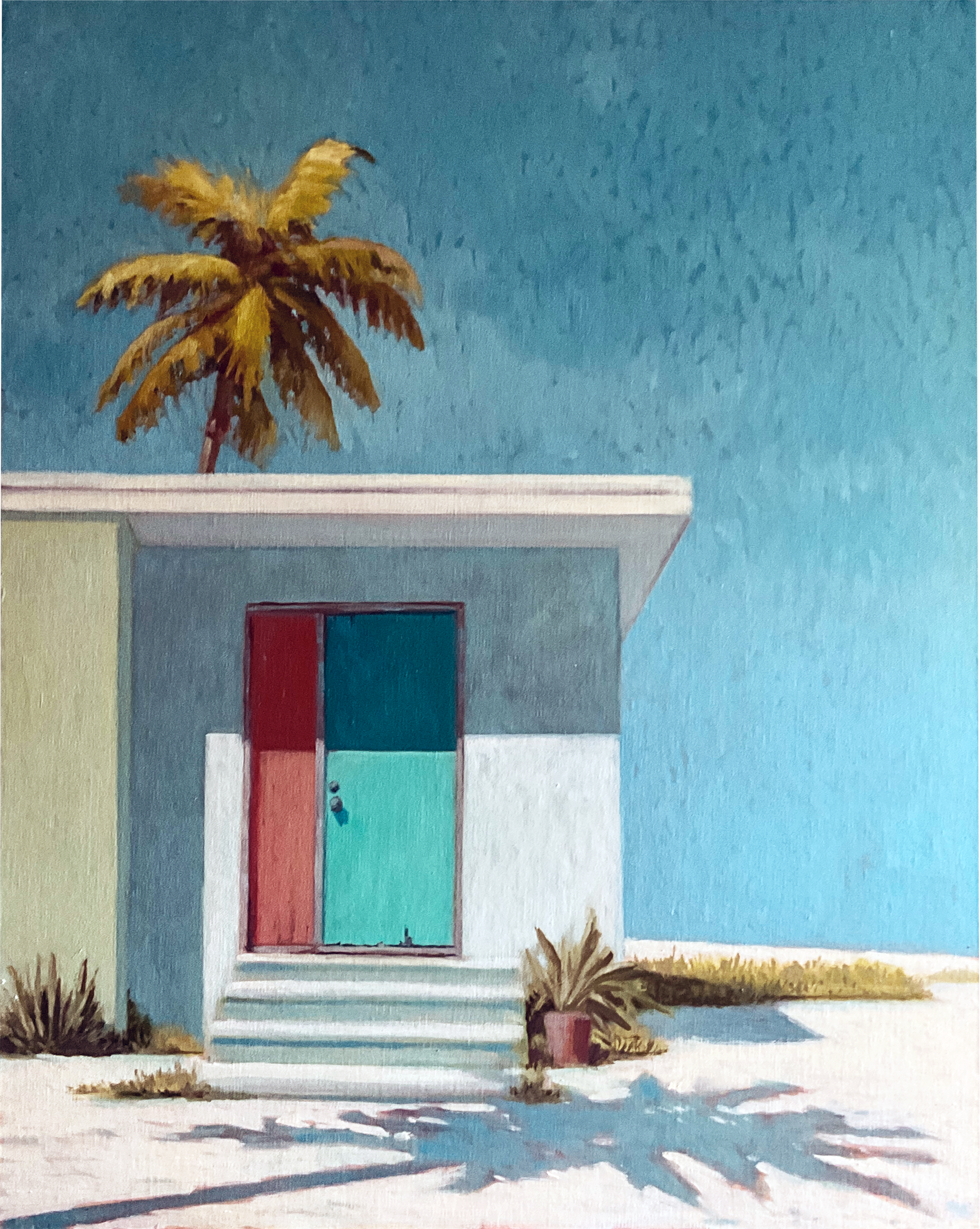 Turquoise Threshold No.22 Oil on Linen Panel 16'x20"