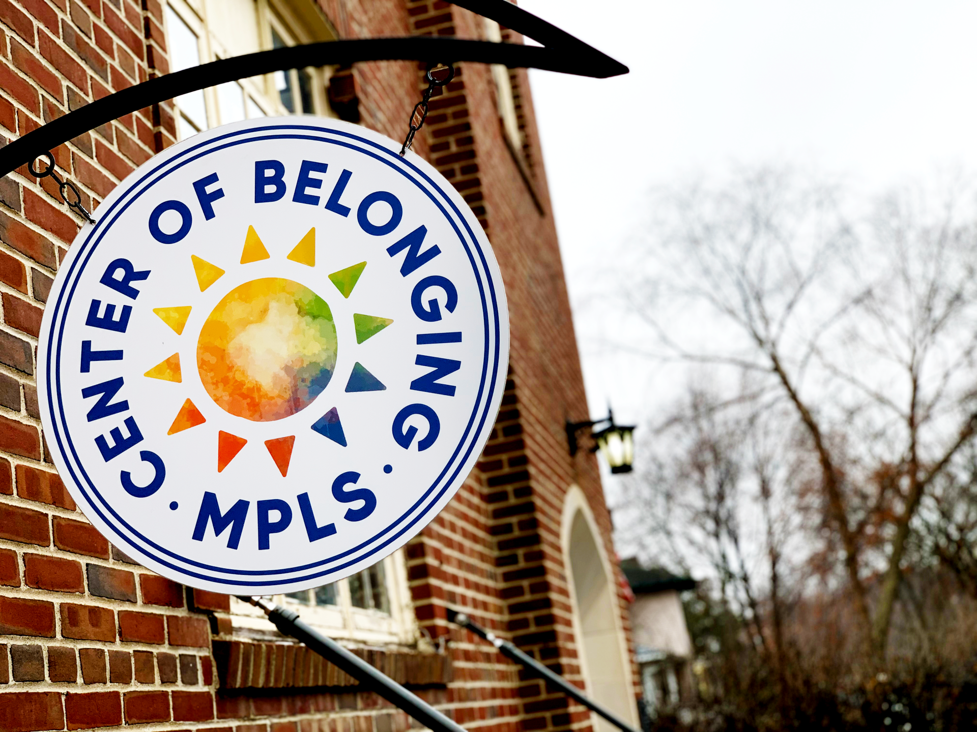 Center of Belonging exterior sign at Rise Therapy’s South Minneapolis office