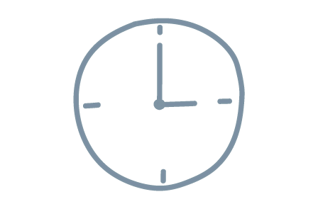 An analog clock showing 12:00.