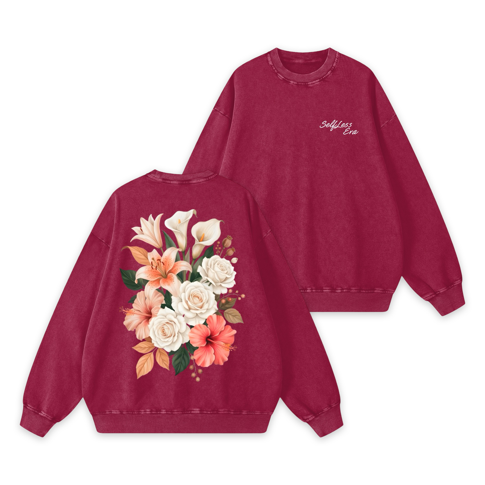 Pure Passion Snow Washed Oversized Sweatshirt
