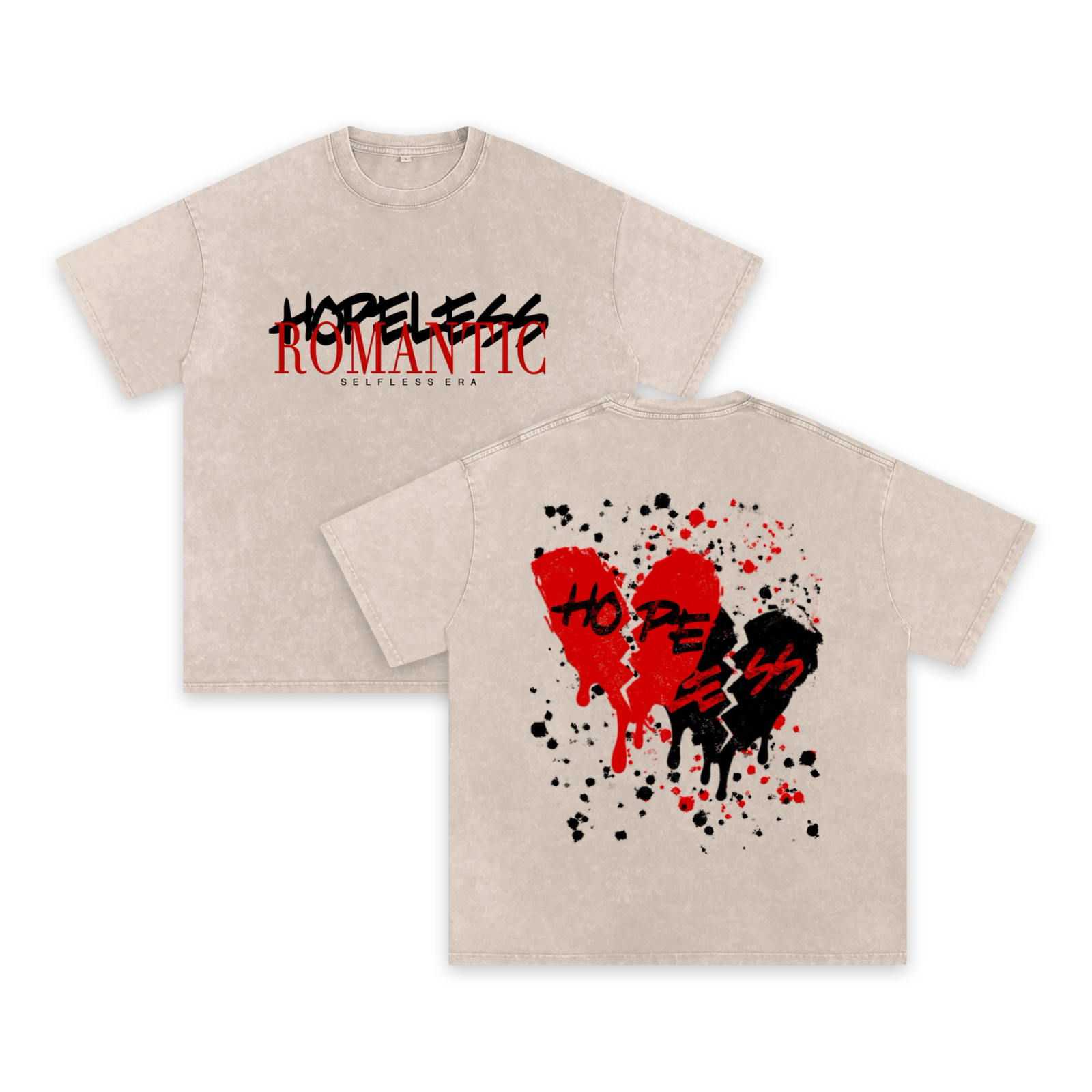 Hopeless Romantic Oversized Washed Tee