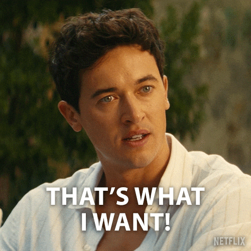 Image of a man from the People We Meet on Vacation naming what he wants in a relationship