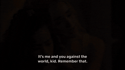 Georgia’s protective stance reflects the strong mother archetype and survival-driven mother–daughter bonding dynamic.