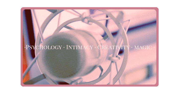 Silver studio microphone used for podcast conversations on psychology, intimacy, creativity, and embodiment