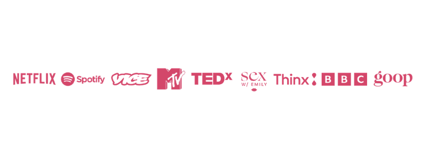 A banner of different logos from different platforms showcasing featured appearances