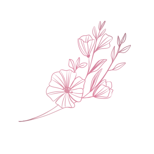 Flower line drawing representing Online couples mentorship and intimacy coaching
