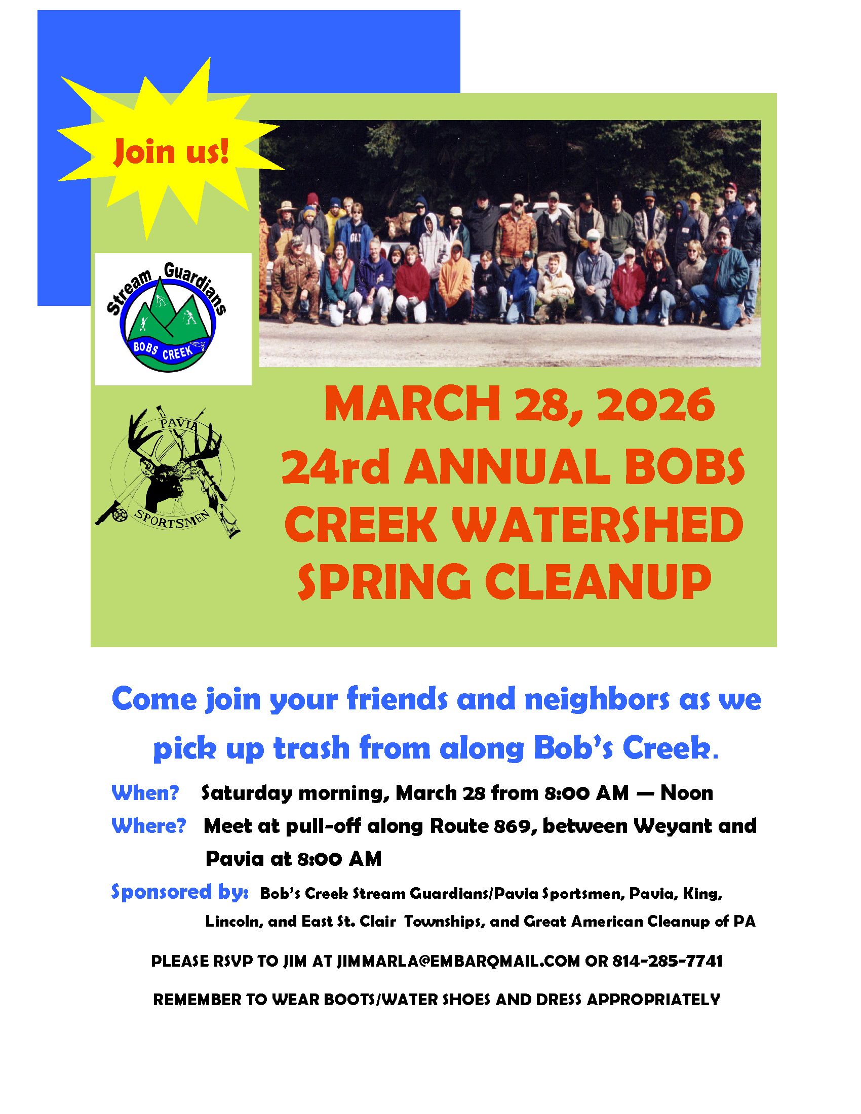Bobs Creek Stream Clean-Up