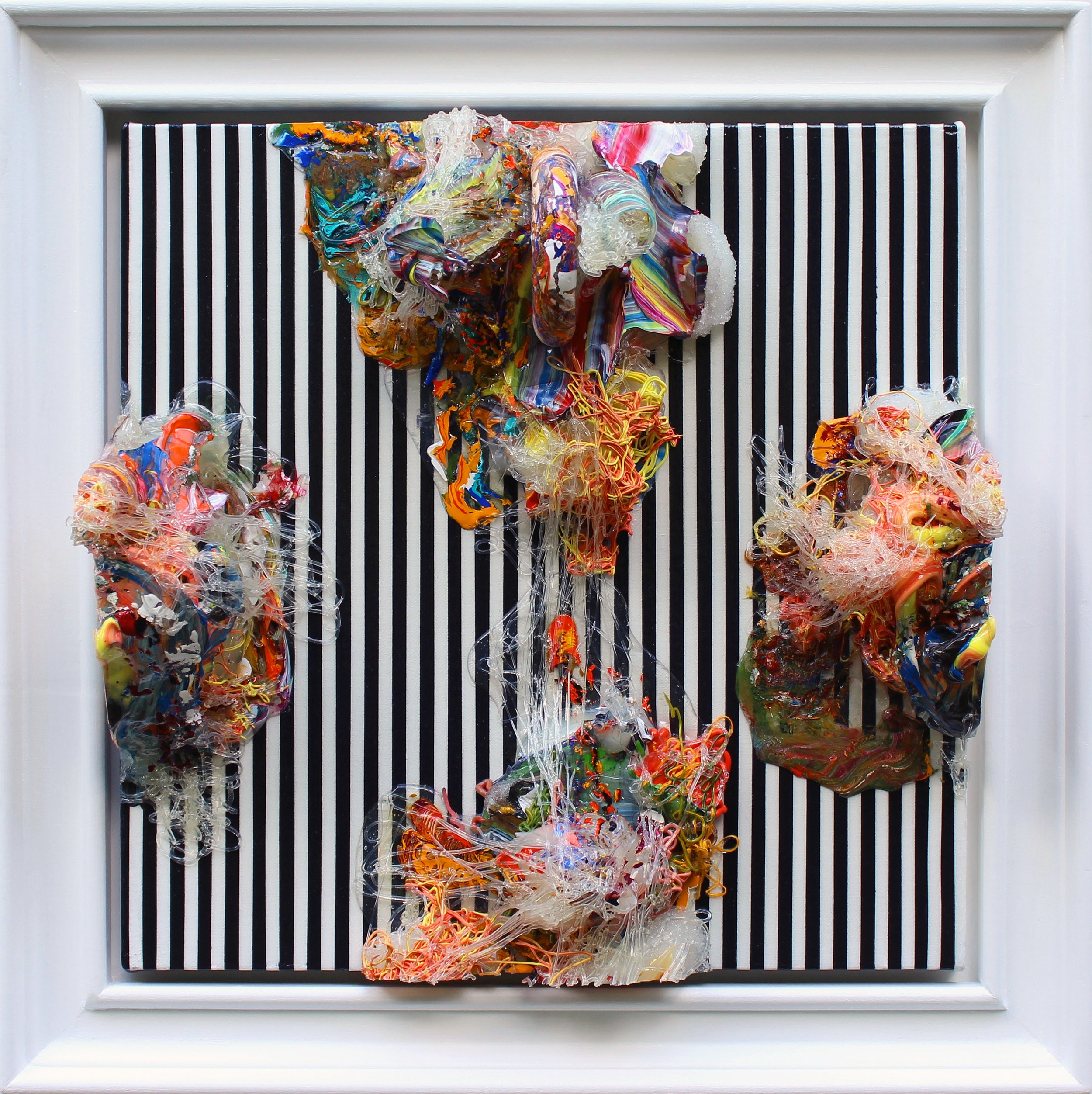Cross No. 2 Portrait of a Mark Series (38 cm x 38 cm x 10 cm) (50 cm x 50 cm x 10 cm) Framed 2015