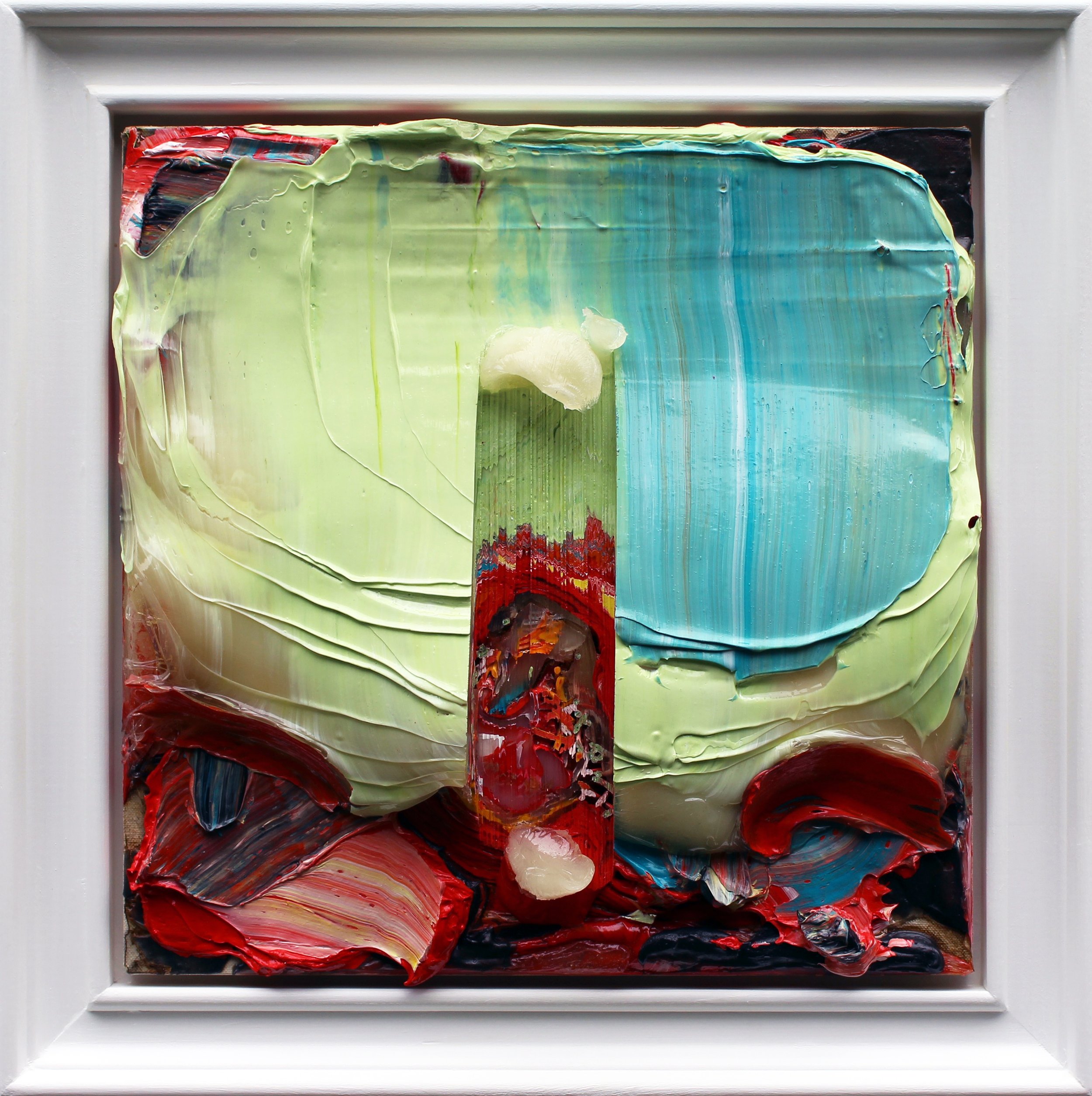 Trench Portrait of a Mark Series (38 cm x 38 cm x 8 cm) (50 cm x 50 cm x 8 cm) Framed 2015