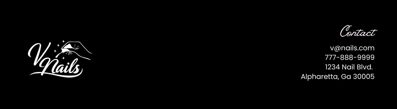 Contact and location section reinforcing accessibility, trust, and local legitimacy for a nail salon business