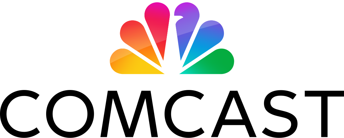 A colorful logo with the words "NBC Universal" underneath, featuring a rainbow-colored peacock with feathers in red, orange, yellow, green, blue, and purple.