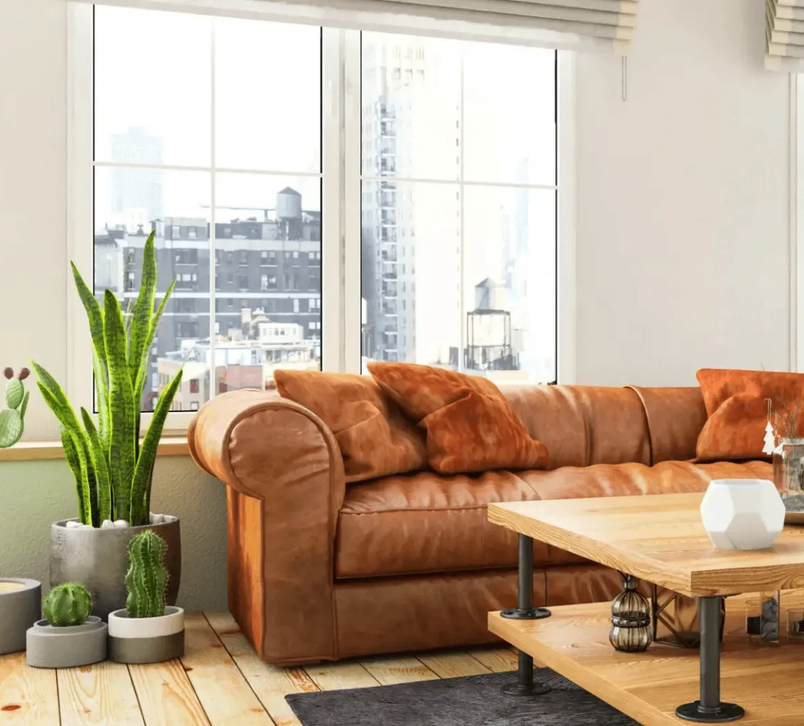 A cozy therapy couch in a calm, inviting space — representing a safe place for anxiety therapy and emotional healing in New York.