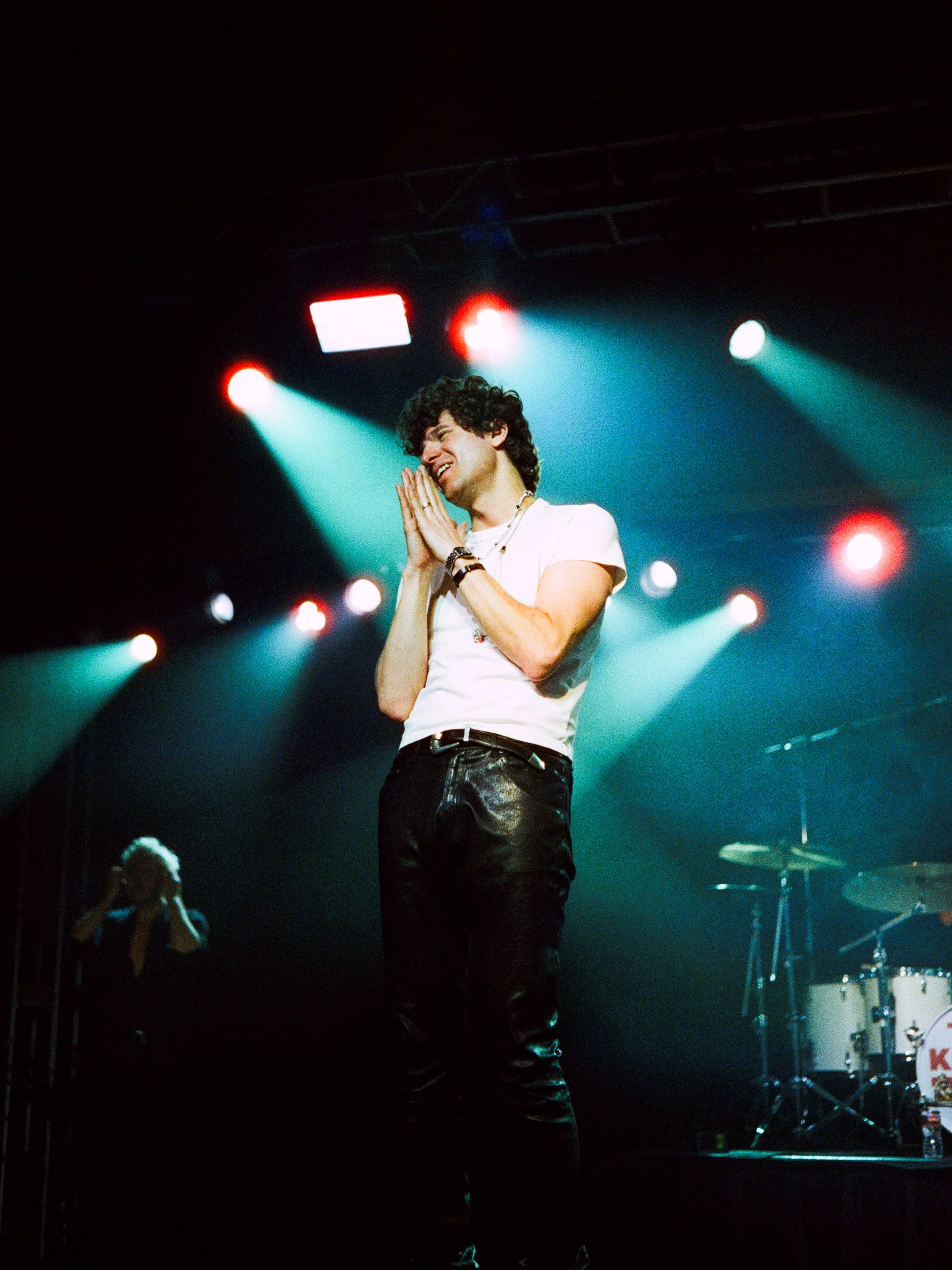 The Kooks captured at a Seattle concert on Cinestill 800T film