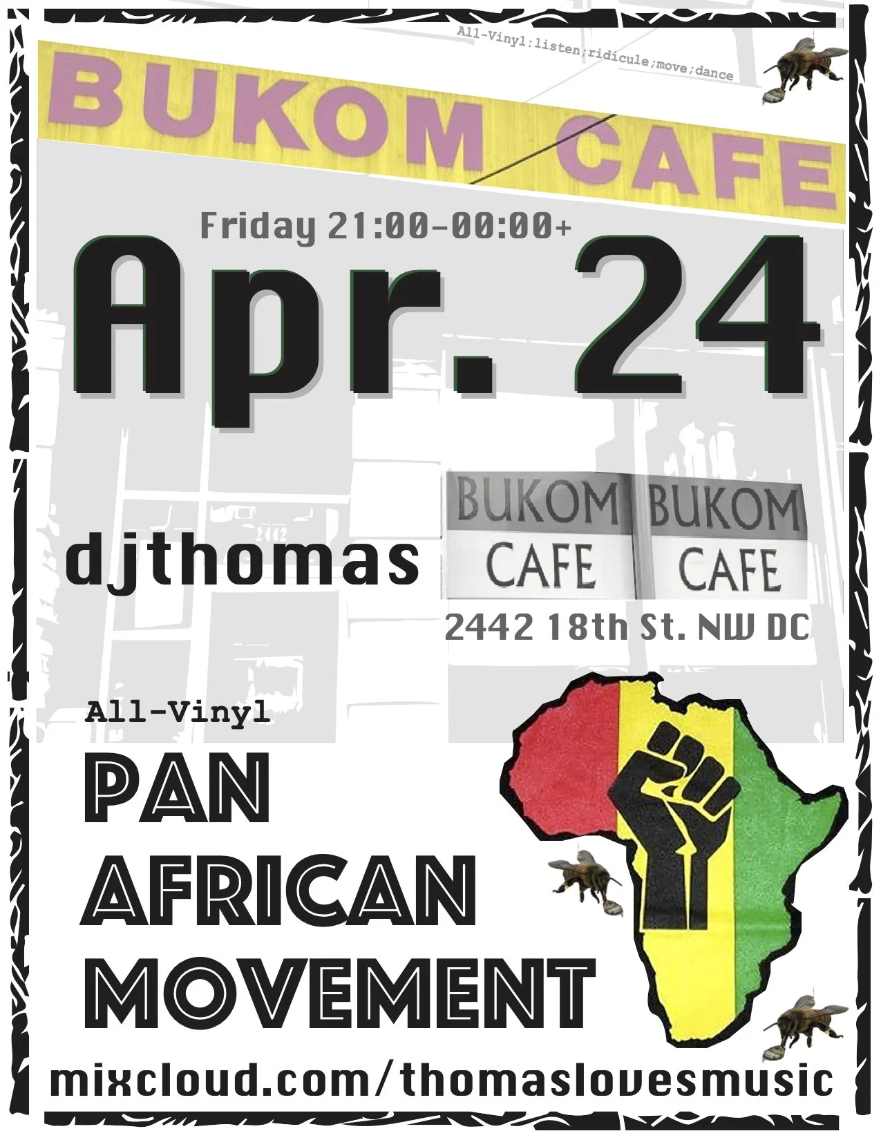 @thomaslovesmusic Pan-African Movement All-Vinyl LIVE at Bukom Cafe DC