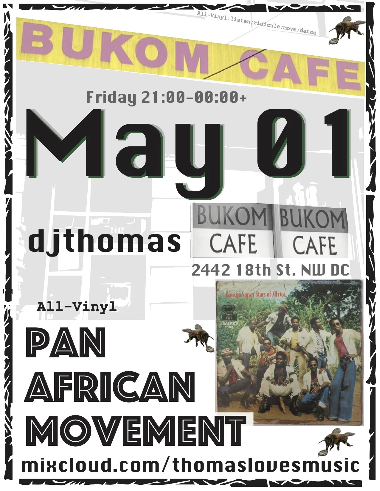 @thomaslovesmusic Pan-African Movement All-Vinyl LIVE at Bukom Cafe DC
