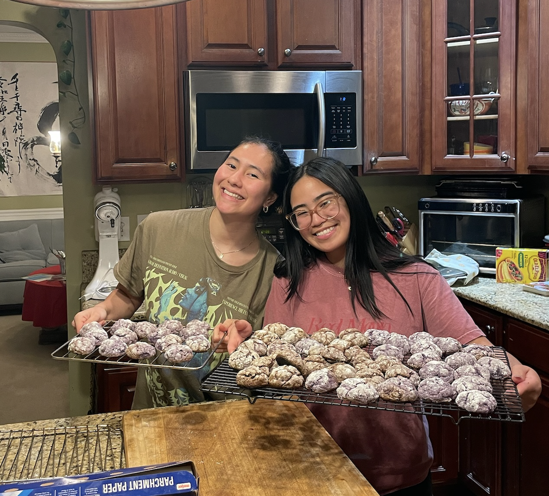 Homemade ube crinkle cookings for ACC's launch party! 