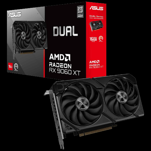 ASUS Dual Radeon RX 9060 XT 16GB GDDR6 PCI Express 5.0 x16 ATX Graphics Card DUAL-RX9060XT-16G
