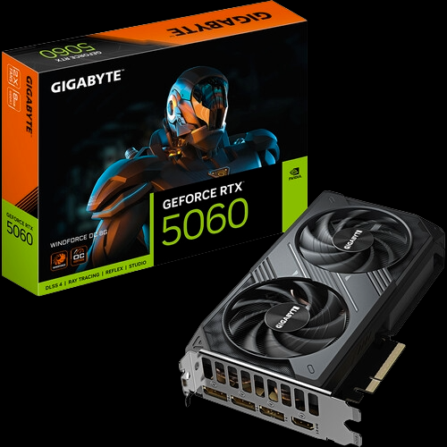 GIGABYTE WINDFORCE GeForce RTX 5060 8GB Graphics Card GV-N5060WF2OC-8GD