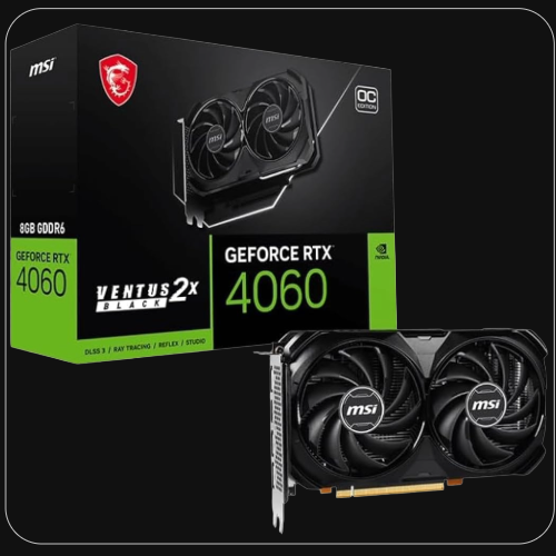 MSI GeForce RTX 4060 VENTUS 2X BLACK 8G OC Graphics Card