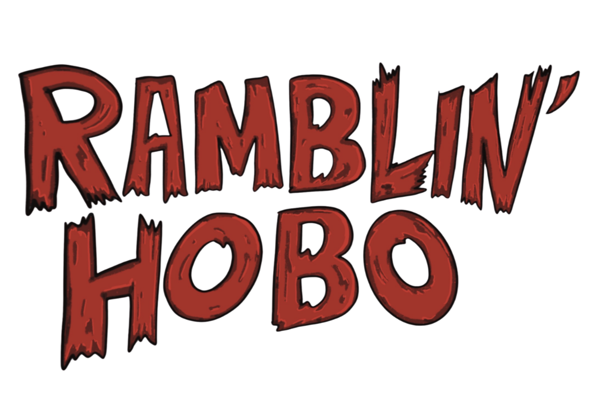 Ramblin Hobo badge or title font