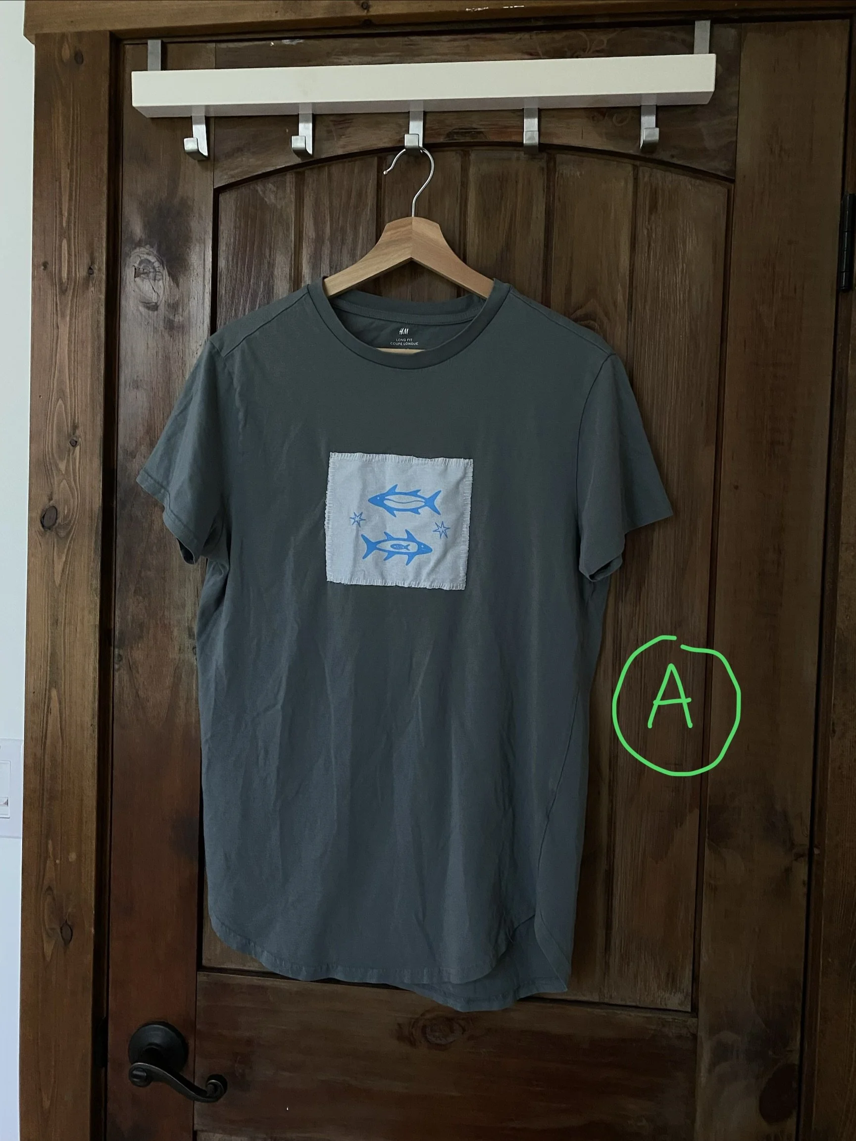 Screen printed patch on T-shirts